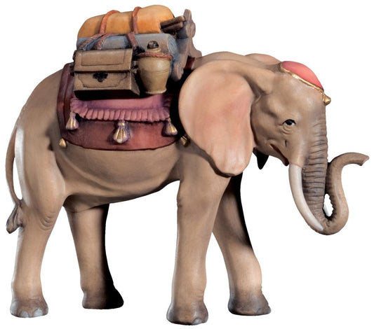 Elefante per presepe intagliato in legno - 9.0 cm