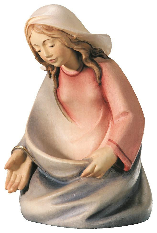 Maria statuina in legno del presepe - 8.0 cm