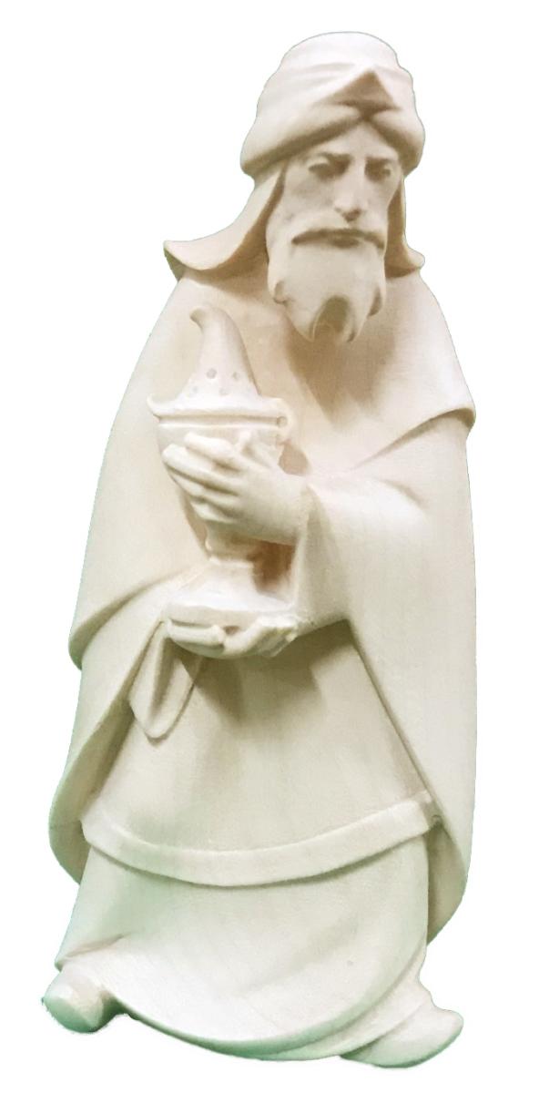 Personaggio per presepe Re Magio Melchiorre in legno - 10.0 cm