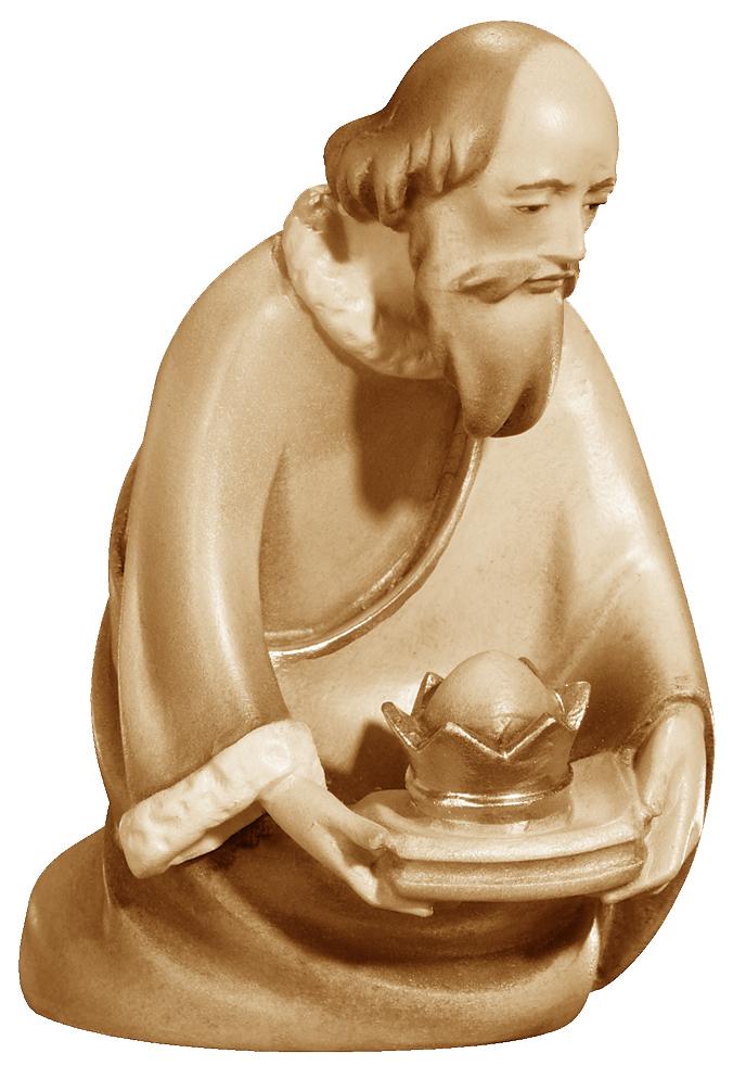Statuina del presepe Re Magio Baldassarre in legno - 8.0 cm