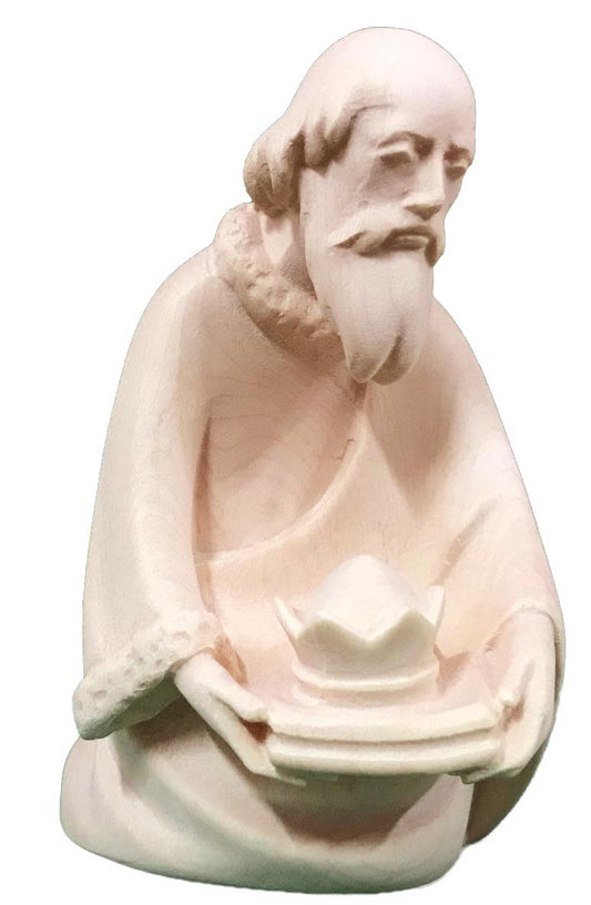 Statuina del presepe Re Magio Baldassarre in legno - 10.0 cm