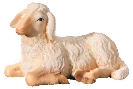 Pecora seduta in legno presepe Classico - 12.0 cm
