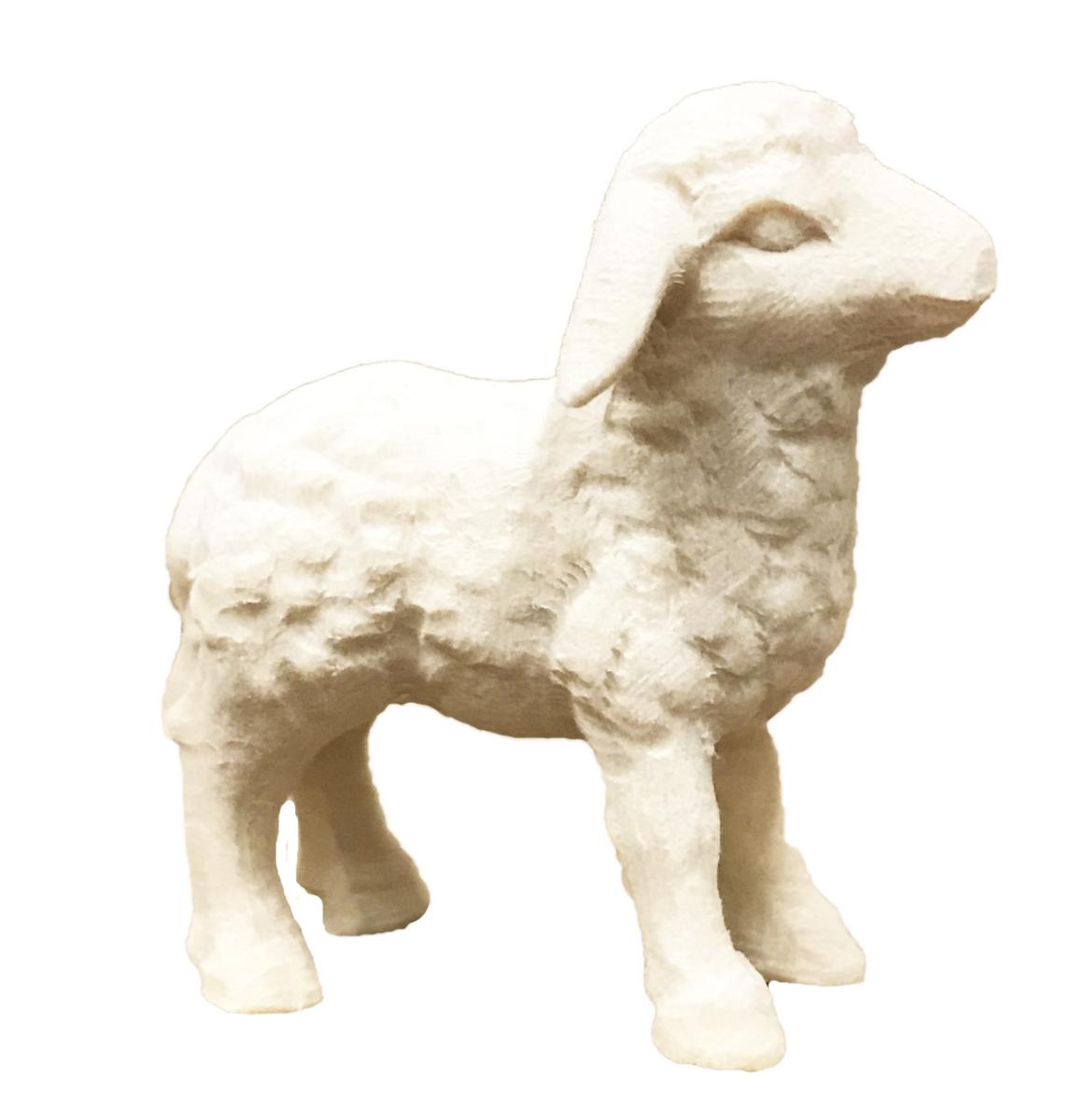 Agnellino in legno scolpito - 14.0 cm