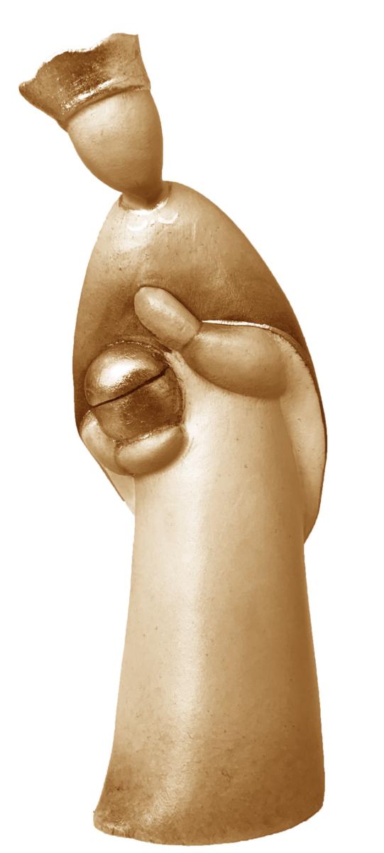 Re Magio Melchiorre di legno - 14.0 cm