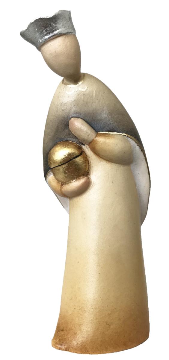 Re Magio Melchiorre di legno - 16.0 cm