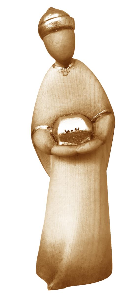 Re Gaspare Magio Moro in legno - 14.0 cm