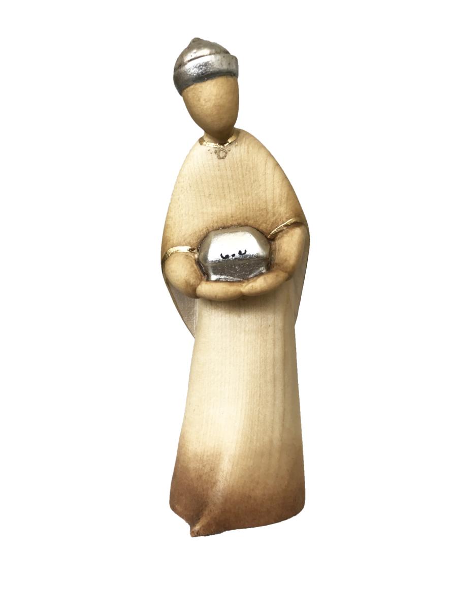 Re Gaspare Magio Moro in legno - 12.0 cm