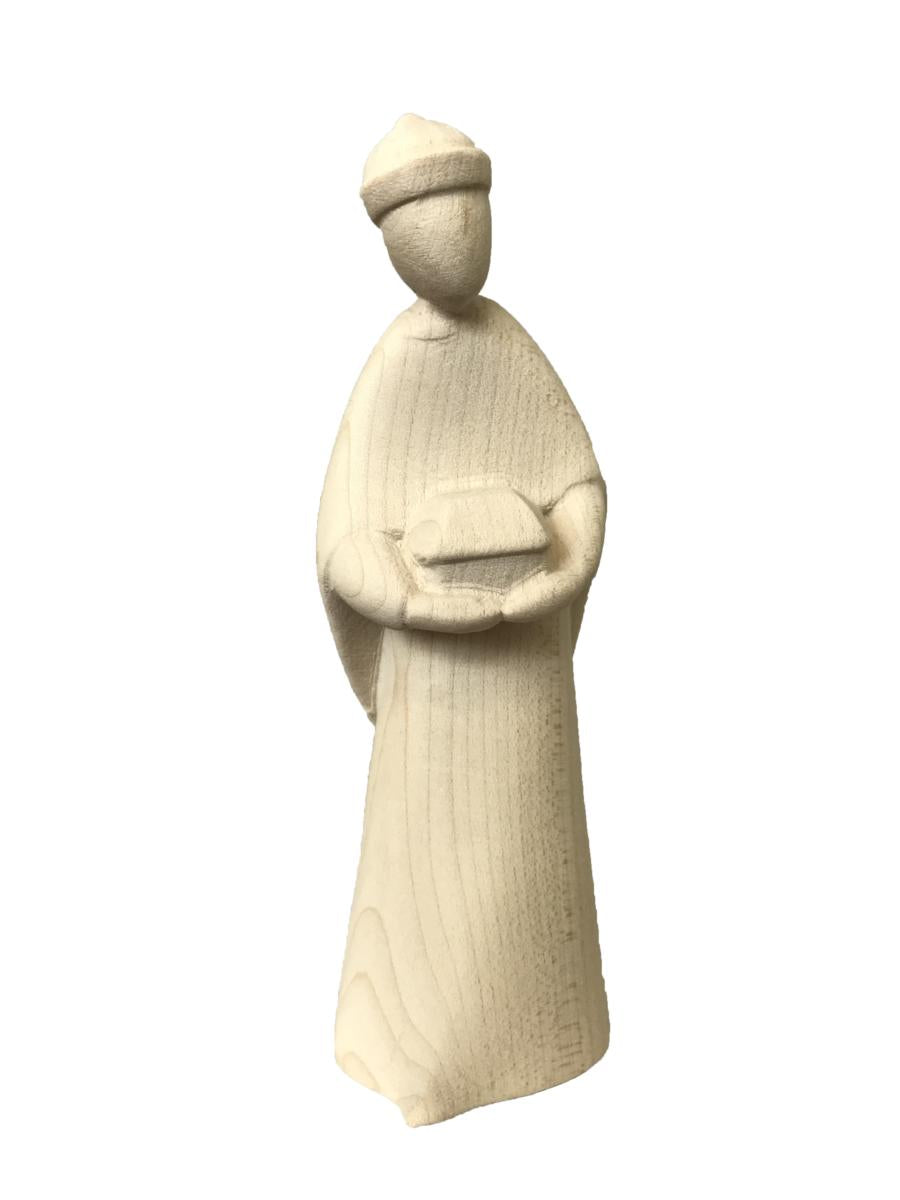 Re Gaspare Magio Moro in legno - 16.0 cm