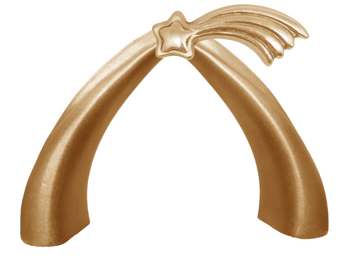 Capanna con stella in legno - 12.0 cm