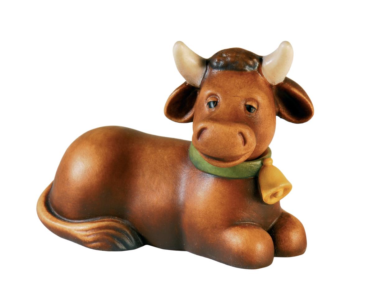 Personaggio Bue in legno per presepe - 10.0 cm