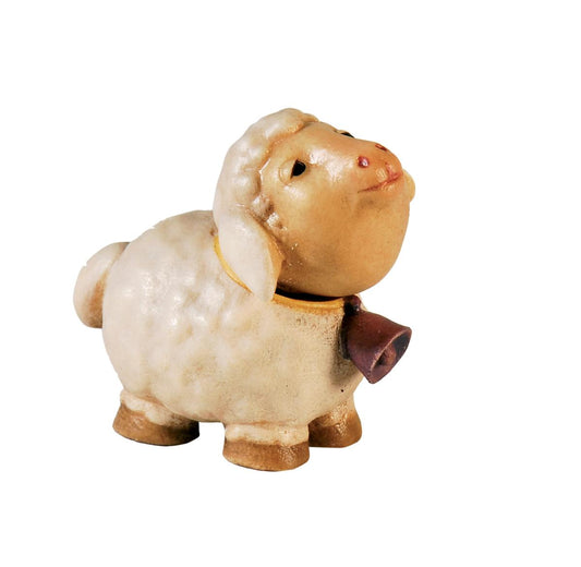 Agnello per presepe in legno - 10.0 cm