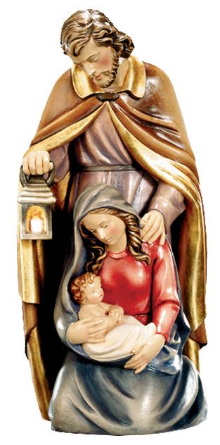 Sacra Famiglia natività tradizionale in legno - 15.0 cm