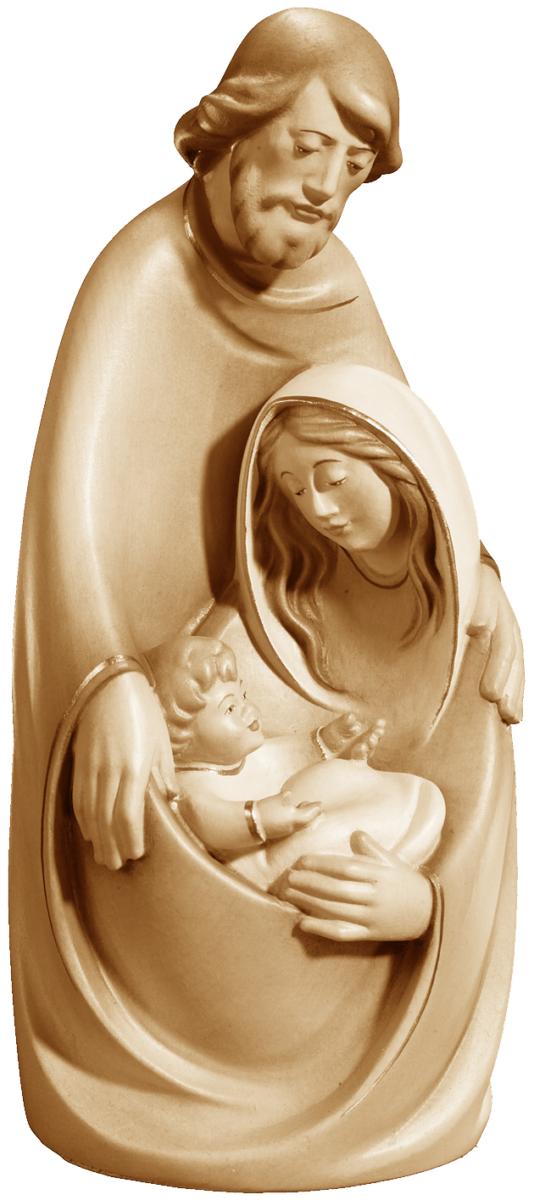 Sacra Famiglia stilizzata in legno - 8.0 cm