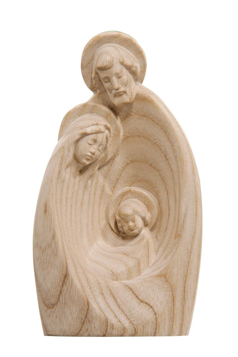Sacra famiglia classica in legno - 10.0 cm