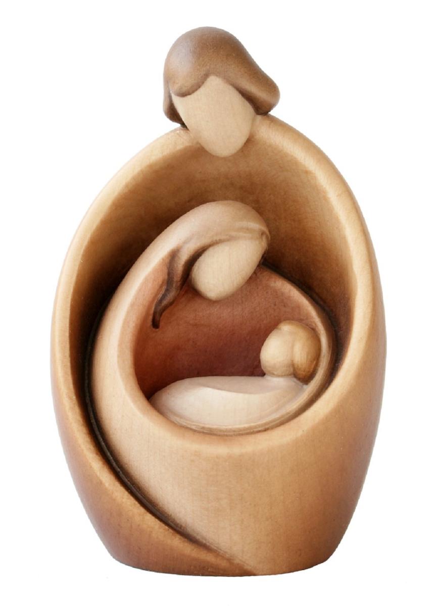 Sacra Famiglia abbraccio in legno - 15.0 cm