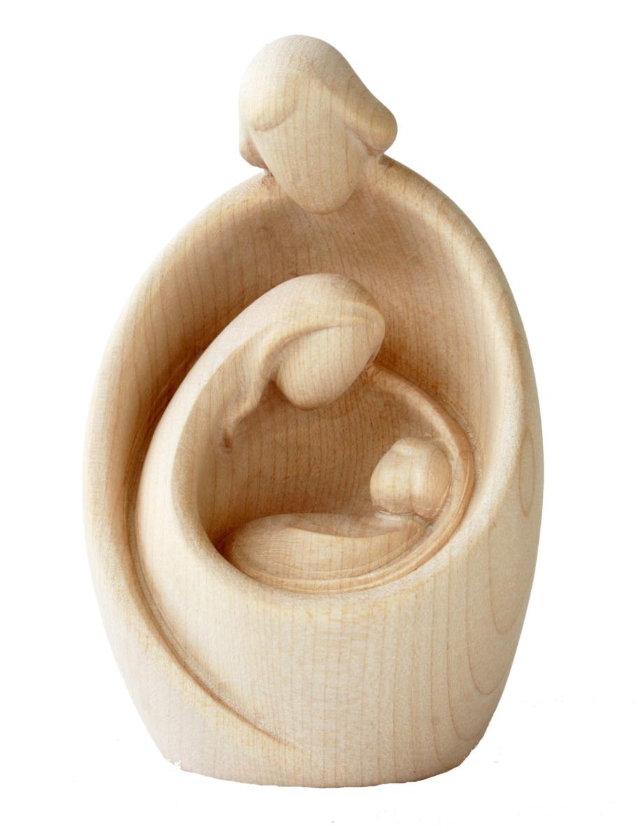 Sacra Famiglia abbraccio in legno - 9.0 cm