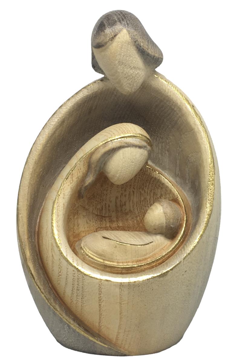 Scultura Sacra Famiglia moderna in legno di frassino - 15.0 cm