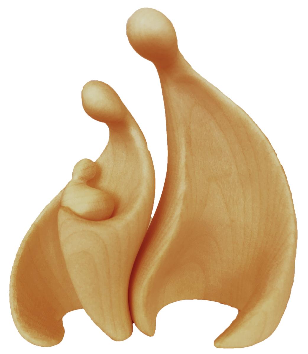 Sacra Famiglia Presepe in legno - 7.0 cm