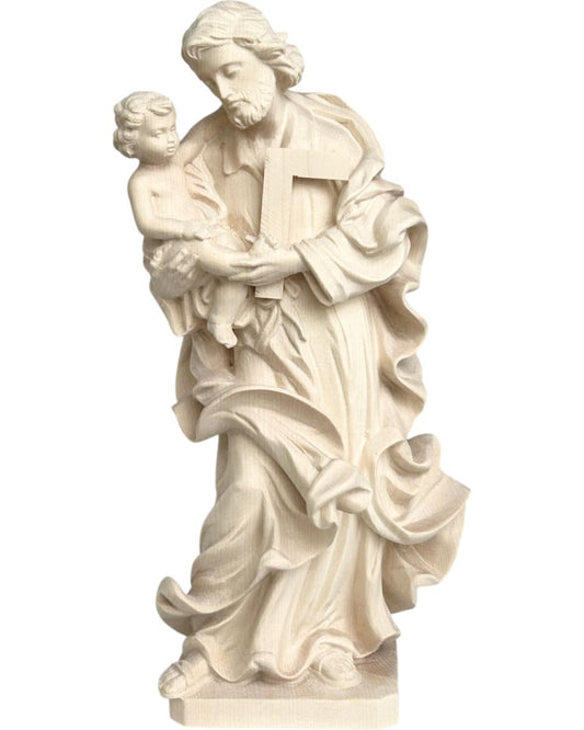 San Giuseppe col Bambino in legno - 60.0 cm