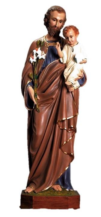 Statua di San Giuseppe con Bambino in resina 120 cm - 130.0 cm