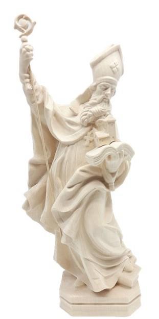 San Gebardo di Costanza con libro in legno - 100.0 cm