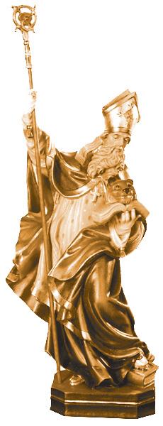 Sant' Ignazio in legno con testa di leone - 60.0 cm