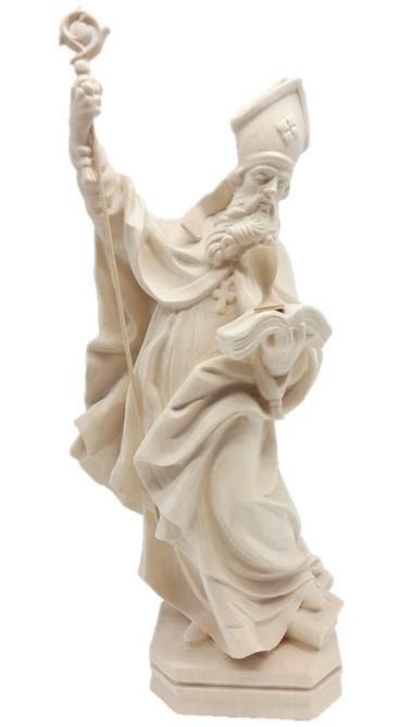 San Norberto raffigurato con libro e calice in legno - 30.0 cm