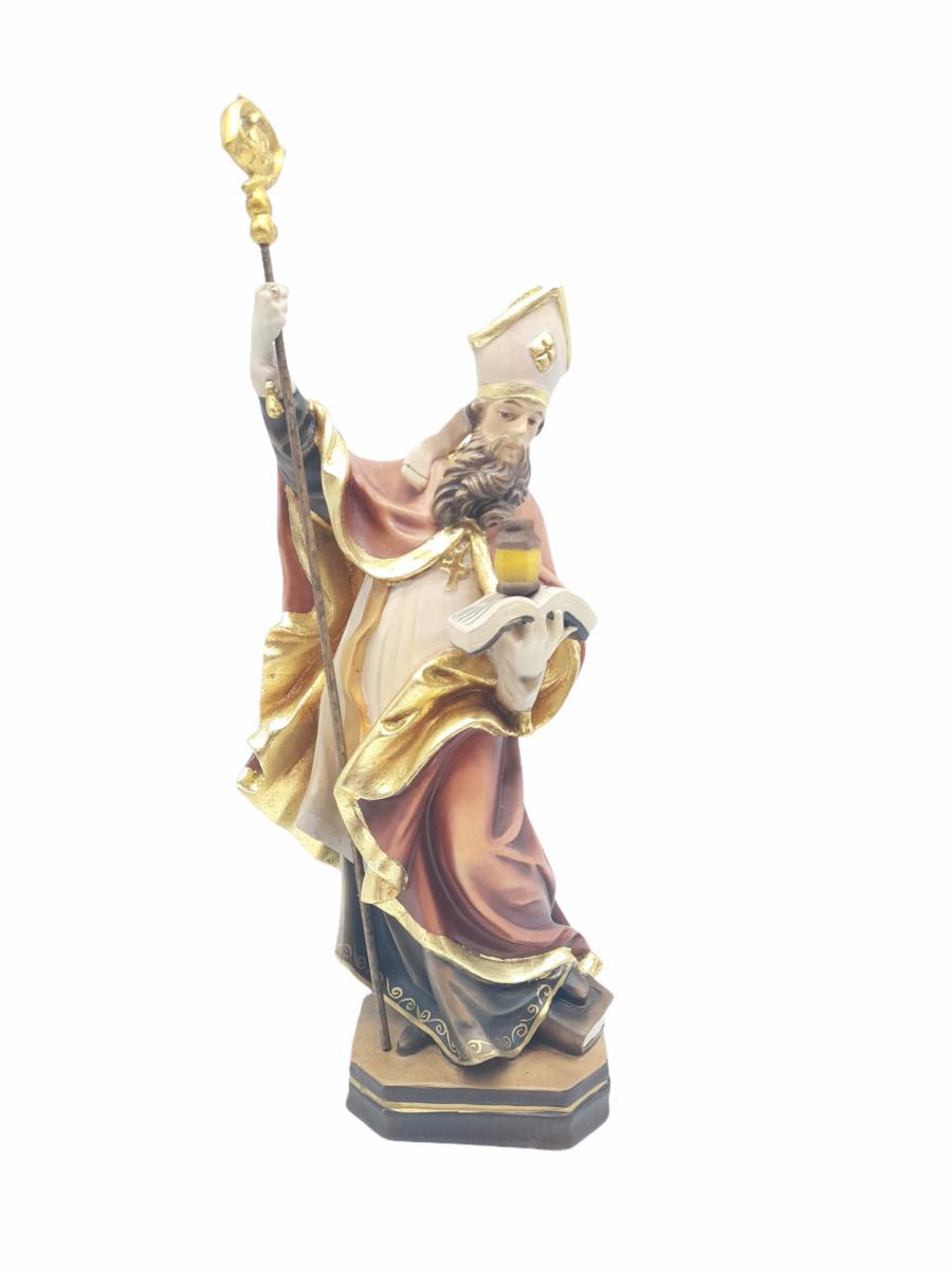 San Ruperto con libro e saliera in legno - 36.0 cm