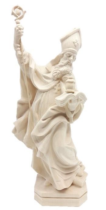 San Ruperto con libro e saliera in legno - 30.0 cm