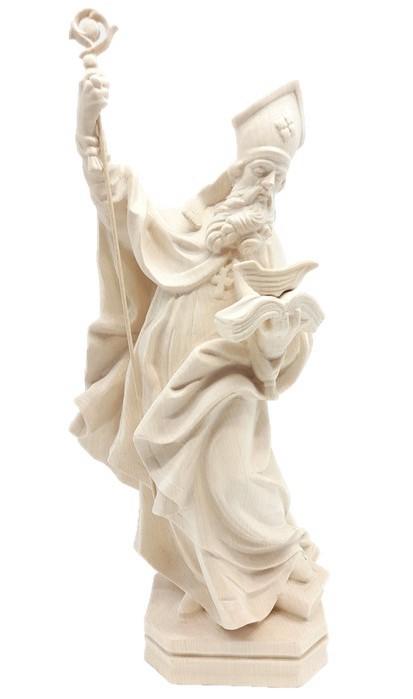 San Sigisfredo con libro e barca in legno - 15.0 cm