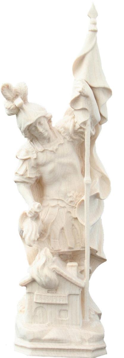 San Floriano di legno con bandiera - 30.0 cm
