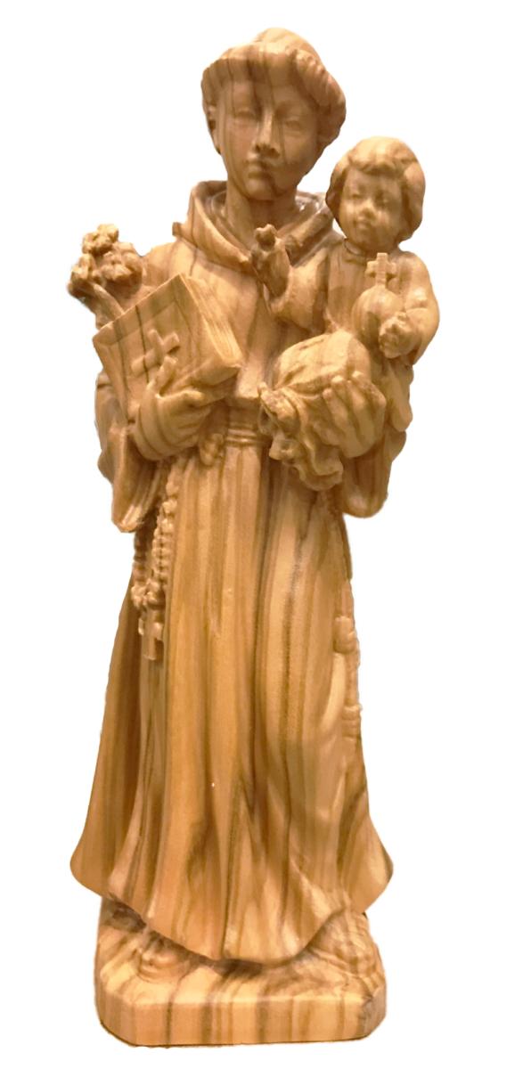 S. Antonio da Padova statuetta scolpita in legno - 25.0 cm