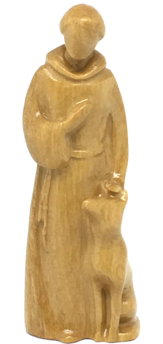 San Francesco in stile moderno in legno - 15.0 cm