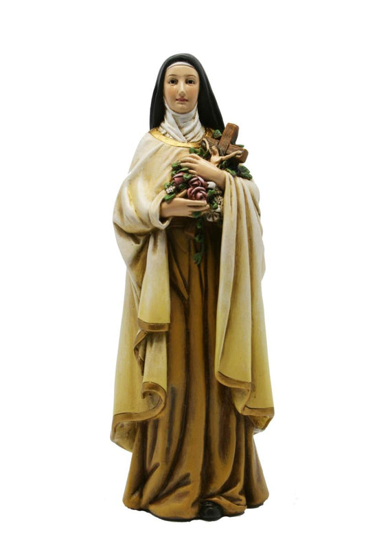 Santa Teresa di Lisieux in pasta di legno - 15.0 cm