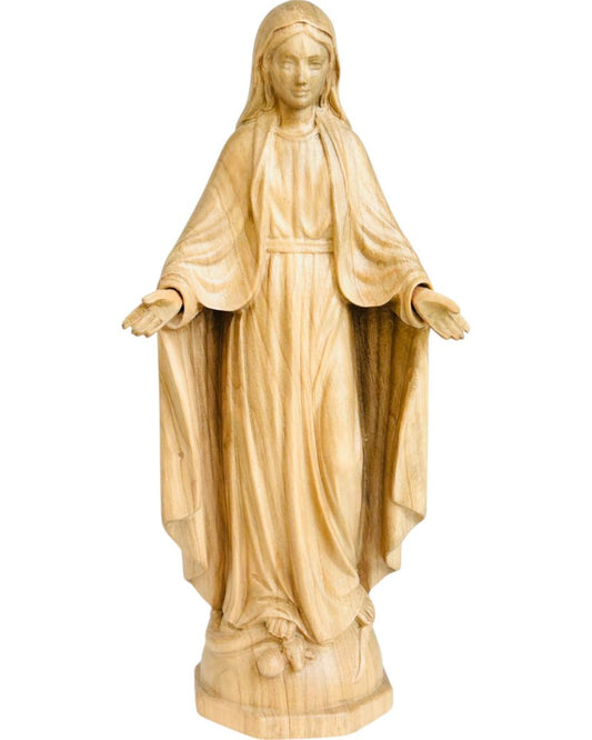 Immacolata statua Miracolosa di legno - 10.0 cm