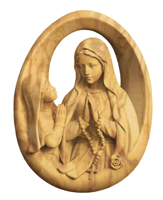 Adula mani con Madonna di Lourdes e Bernadette - 6.0 cm