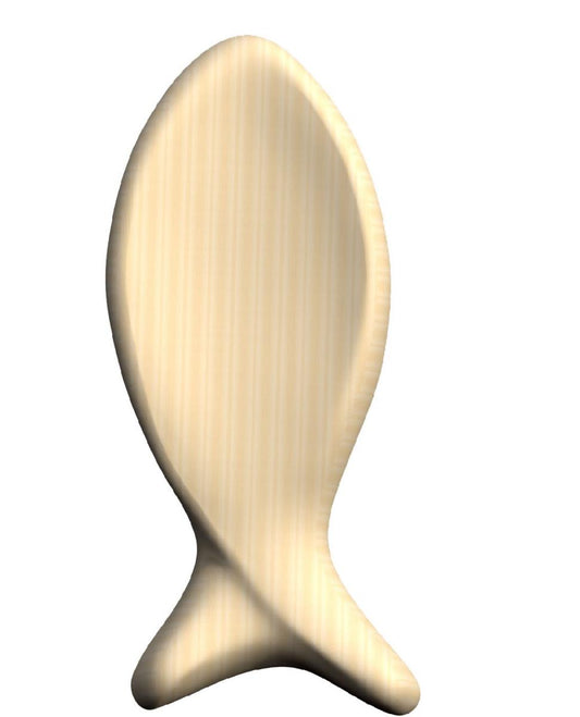 Adulamani a forma di pesce in legno - 6.0 cm