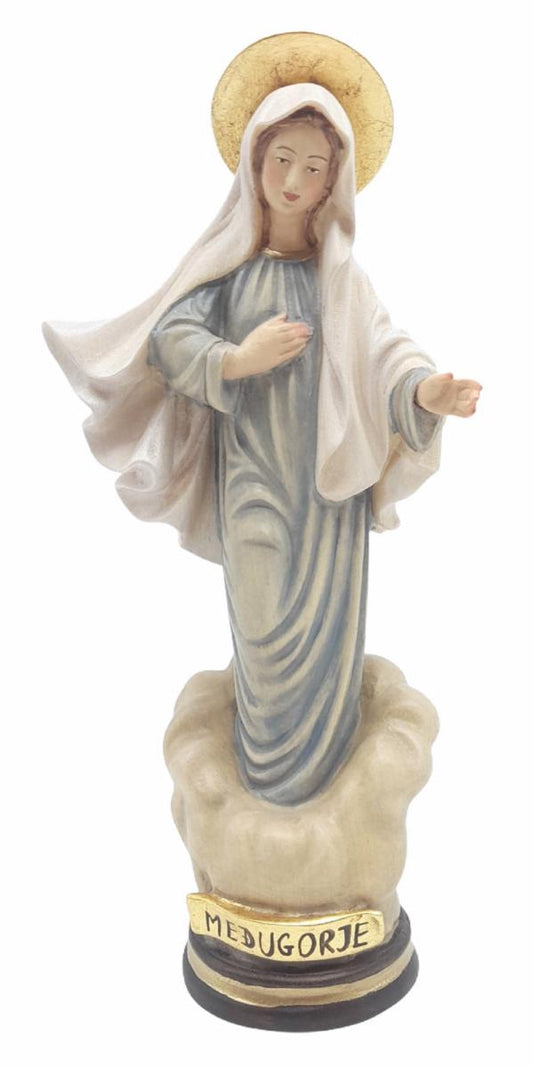 Statua Madonna di Medjugorje di legno - 20.0 cm