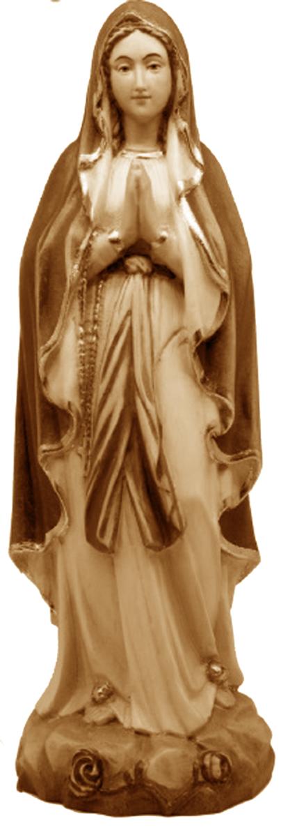 Madonnina di Lourdes in legno - 10.0 cm