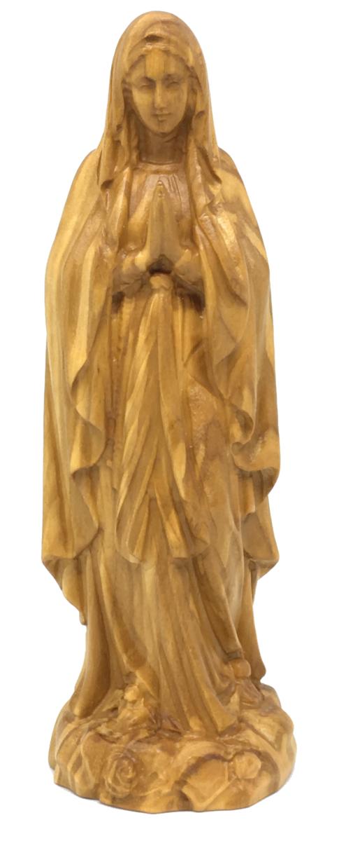 Madonnina di Lourdes in legno - 10.0 cm