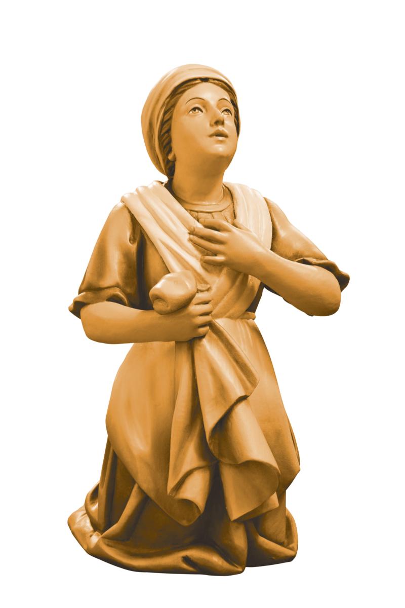 Bernardetta scolpita in legno - 20.0 cm