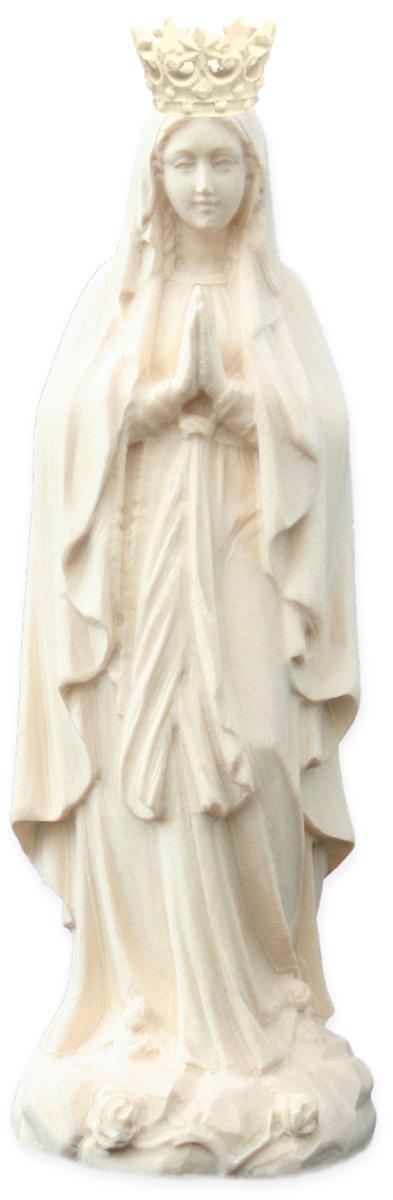 Statua Madonna di Lourdes con Corona di legno - 20.0 cm