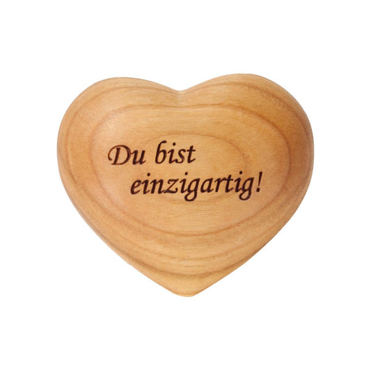 Cuore scolpito con dedica