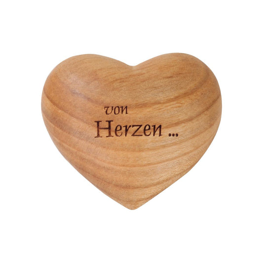 Cuore in legno con scritta in tedesco con il cuore