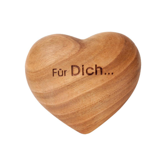 Cuore in legno con dedica in tedesco Per Te ..