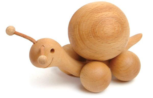 Lumaca rotolante di legno