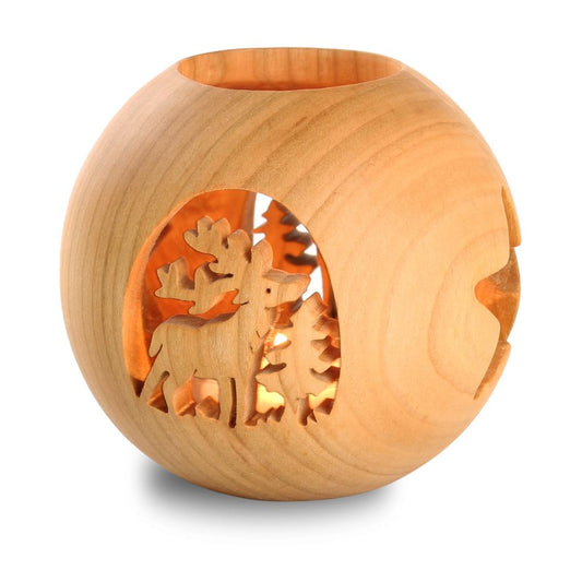 Lanterna con motivo in legno