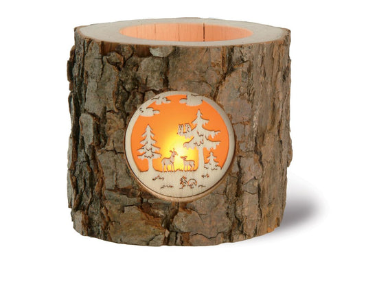 Lanterna portacandela in legno