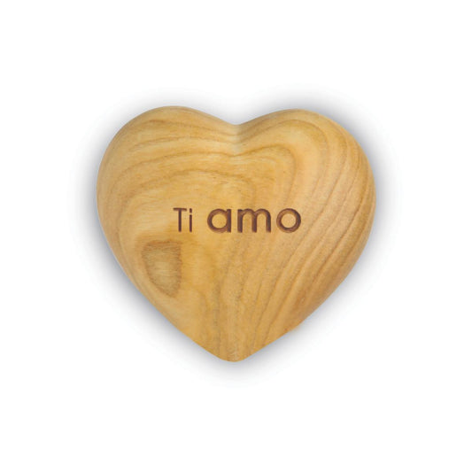 Cuore in legno con dedica Ti amo