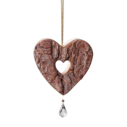 Cuore corteccia e Swarovski